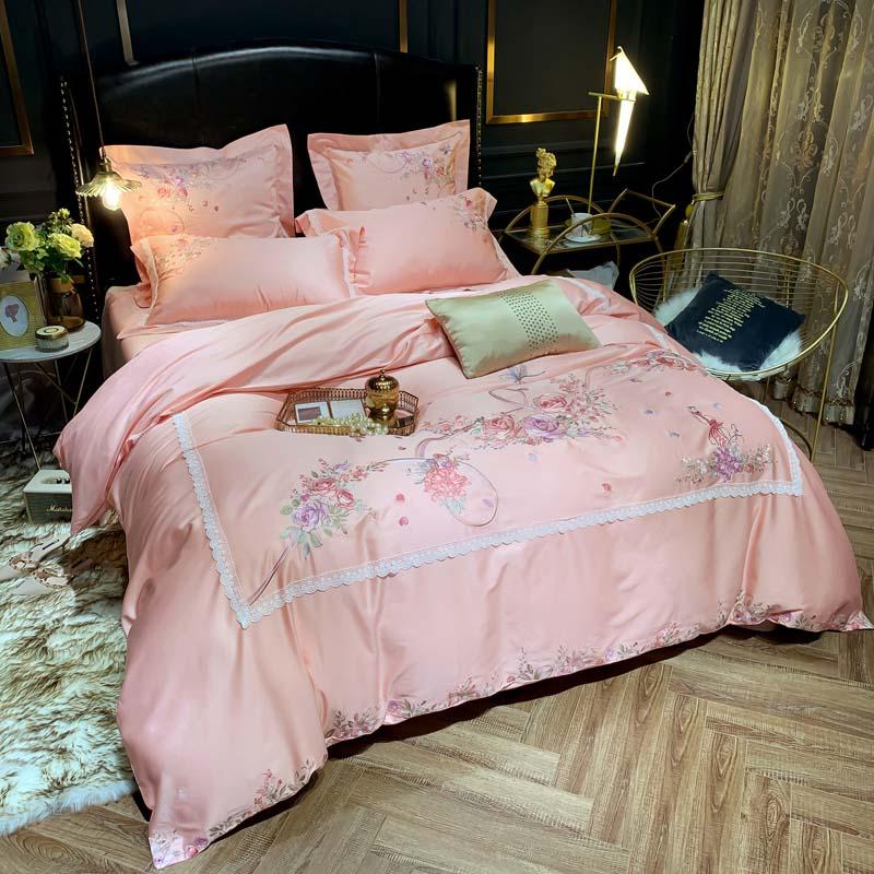 Floral Light Pink Duvet Set