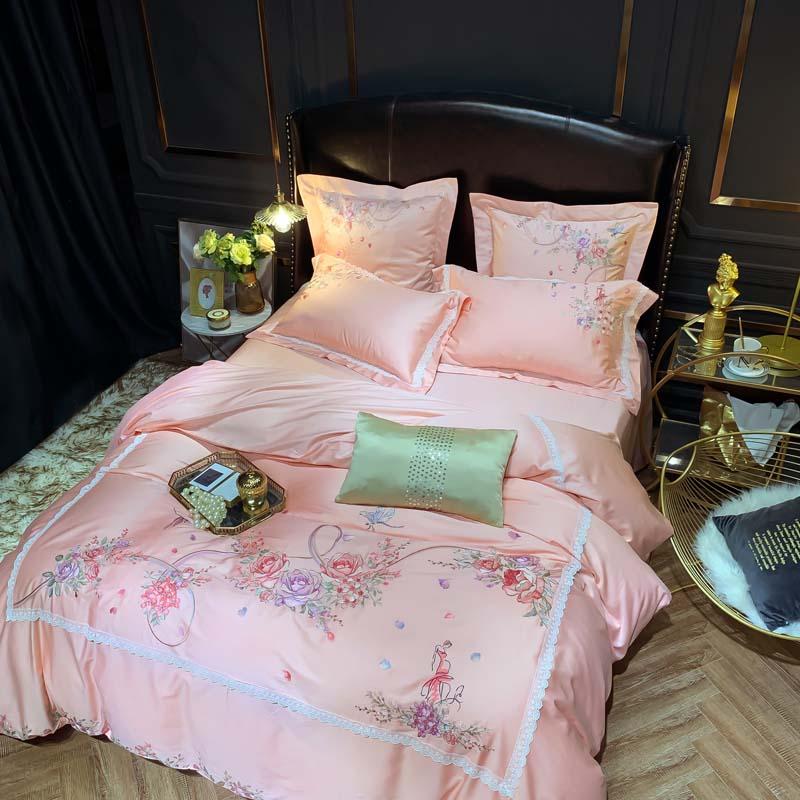 Floral Light Pink Duvet Set