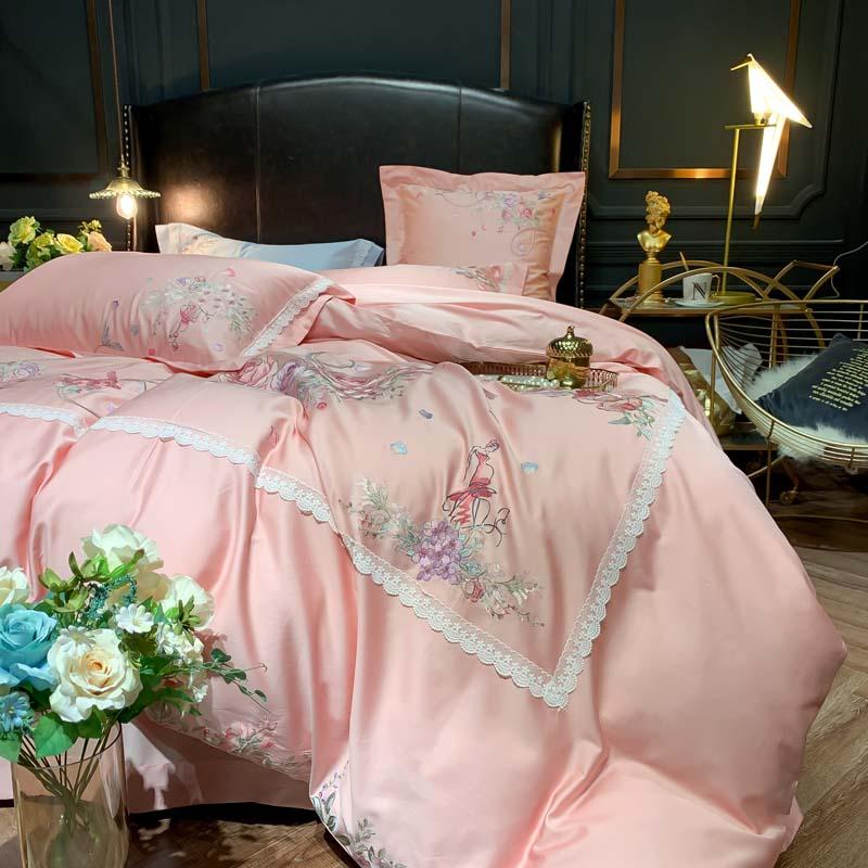 Floral Light Pink Duvet Set