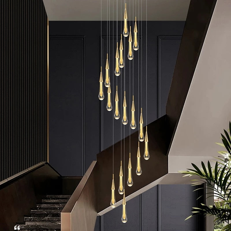 Modern Long Stair Chandelier