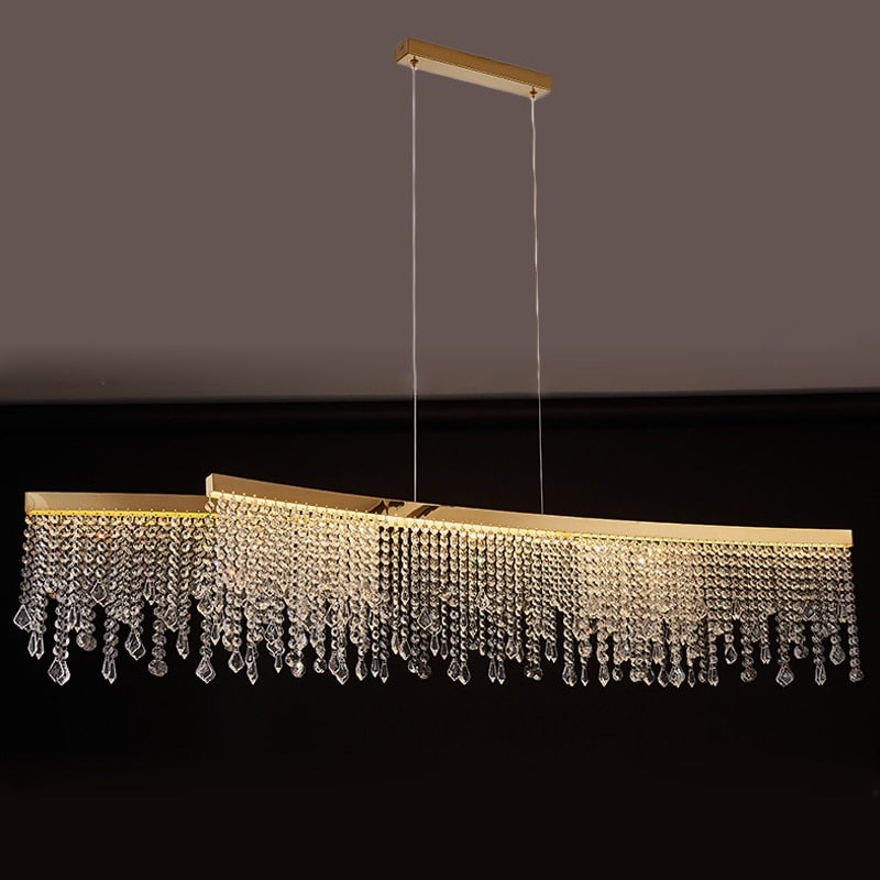 Creative Crystal Chandelier For Dining Room Gold Design Hanging Lamp Luxury Light Fixtures