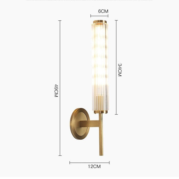 Salon Retro Brass Wall Light