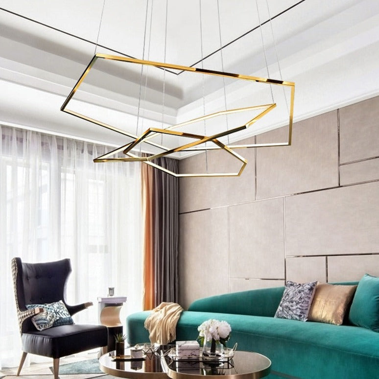 New Post-Modern Luxury Gold Chandelier