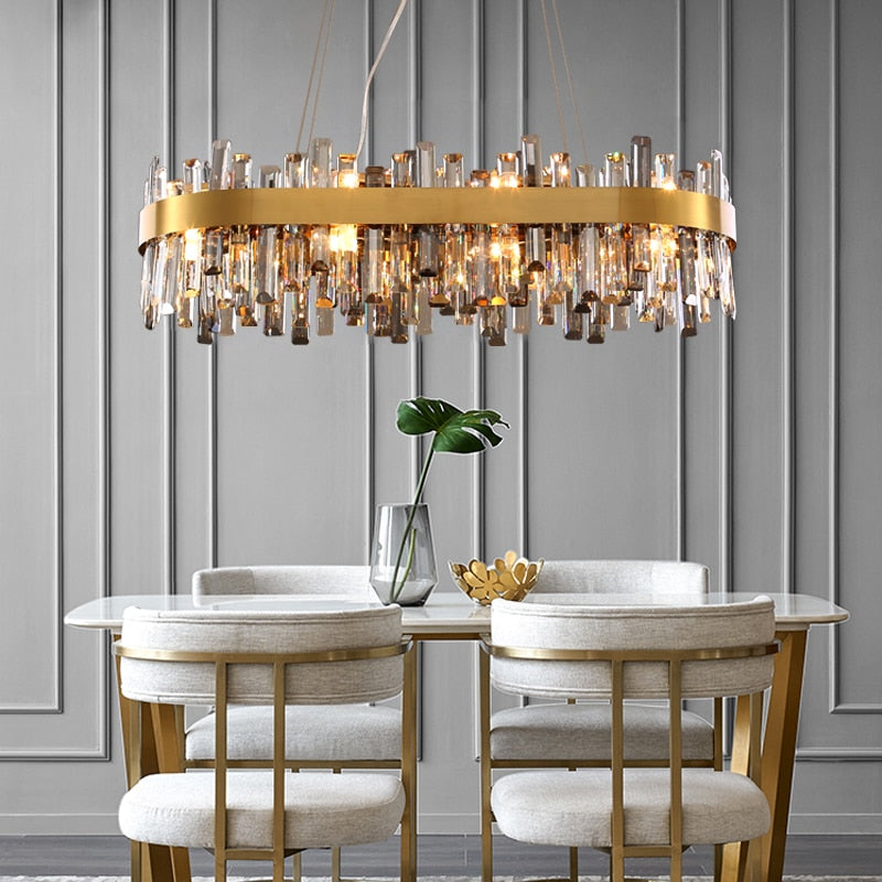 Crystal Oval Designer Chandelier