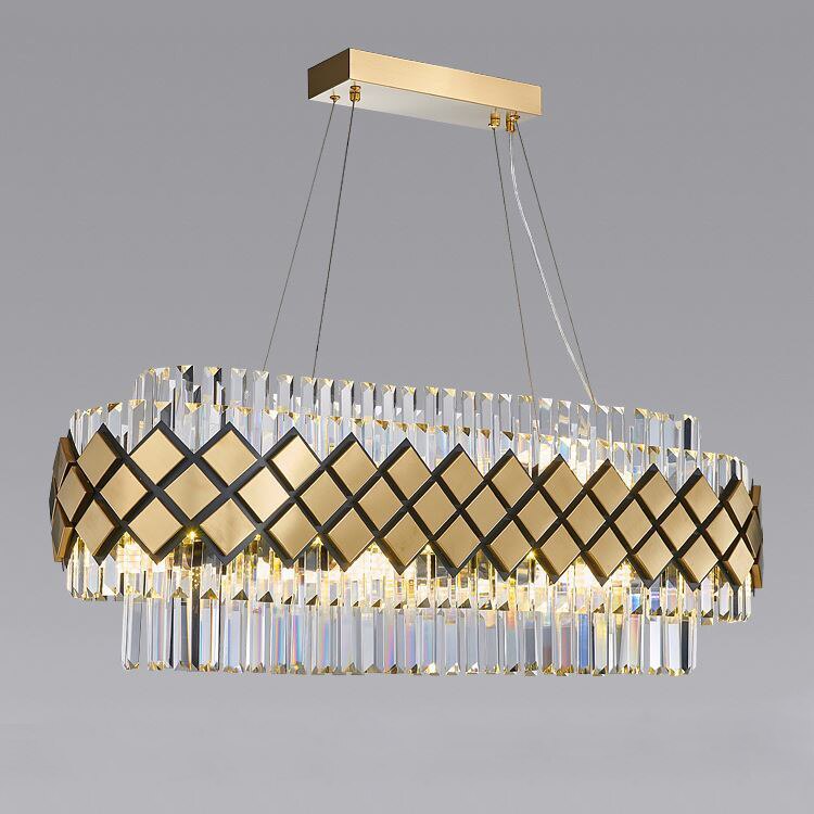 Modern Art Deco Crystal Chandelier