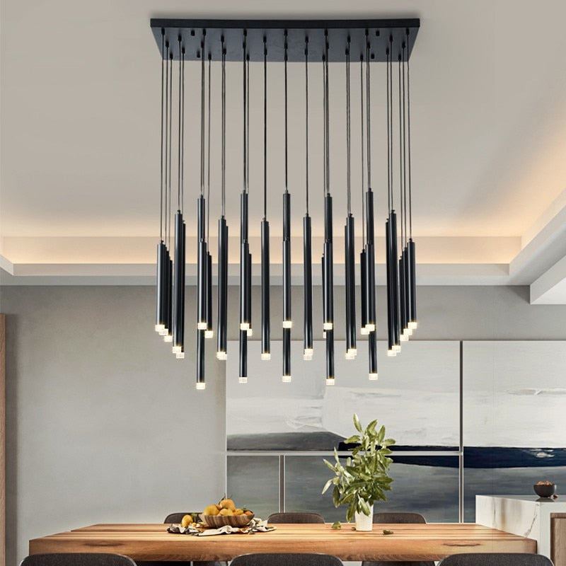 Modern Tube Combination Chandelier