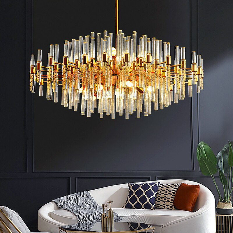 Simple Postmodern Crystal Chandelier