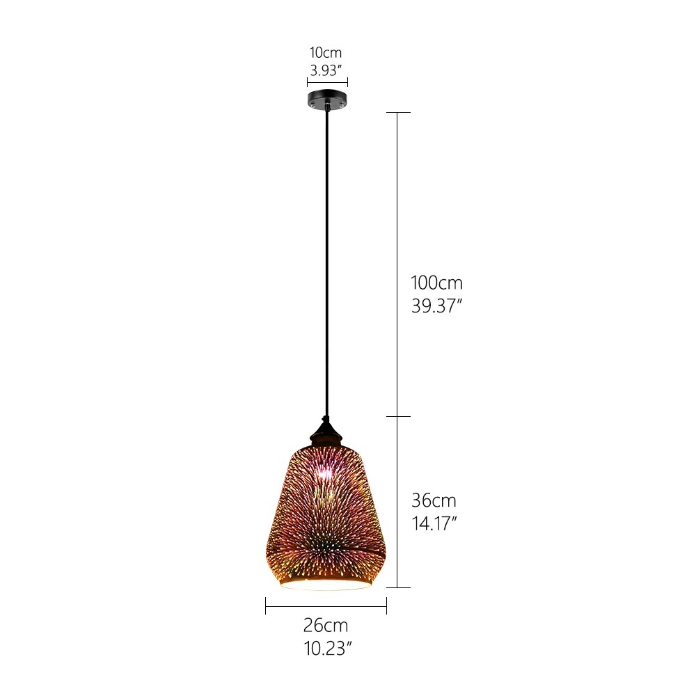 Modern 3D Colorful Pendant Lamp - A