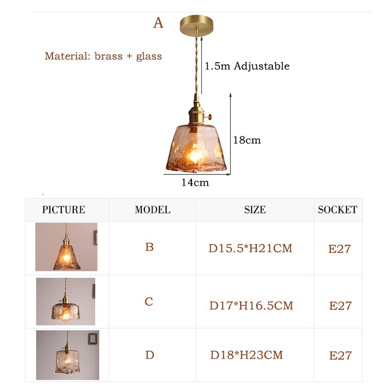 Modern Brass Glass Pendant Lights