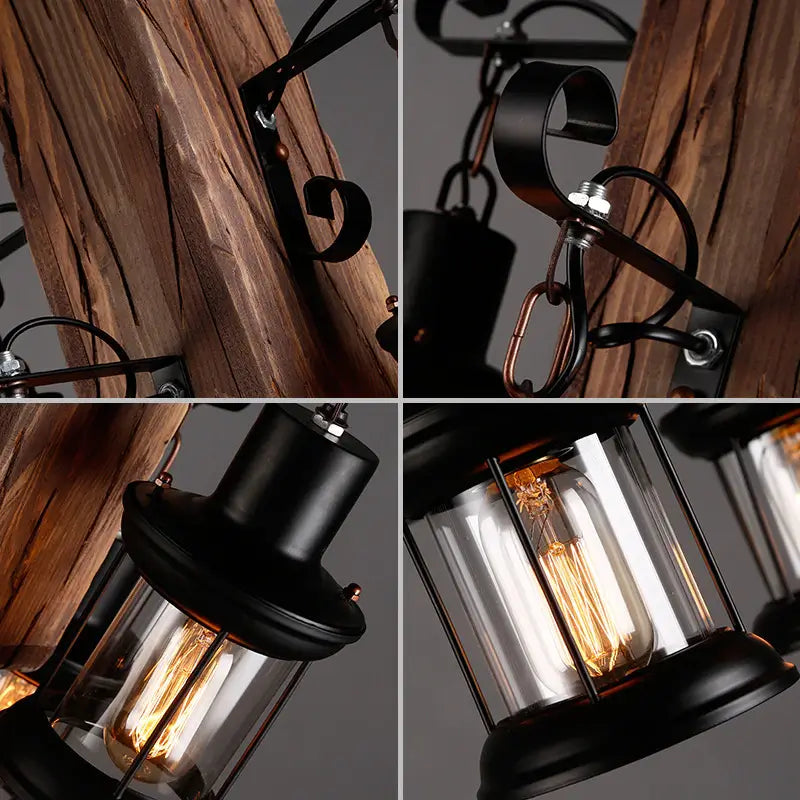 Retro Wood Chandelier