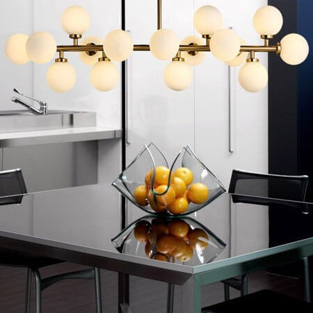 Glass Ball Shade Chandelier