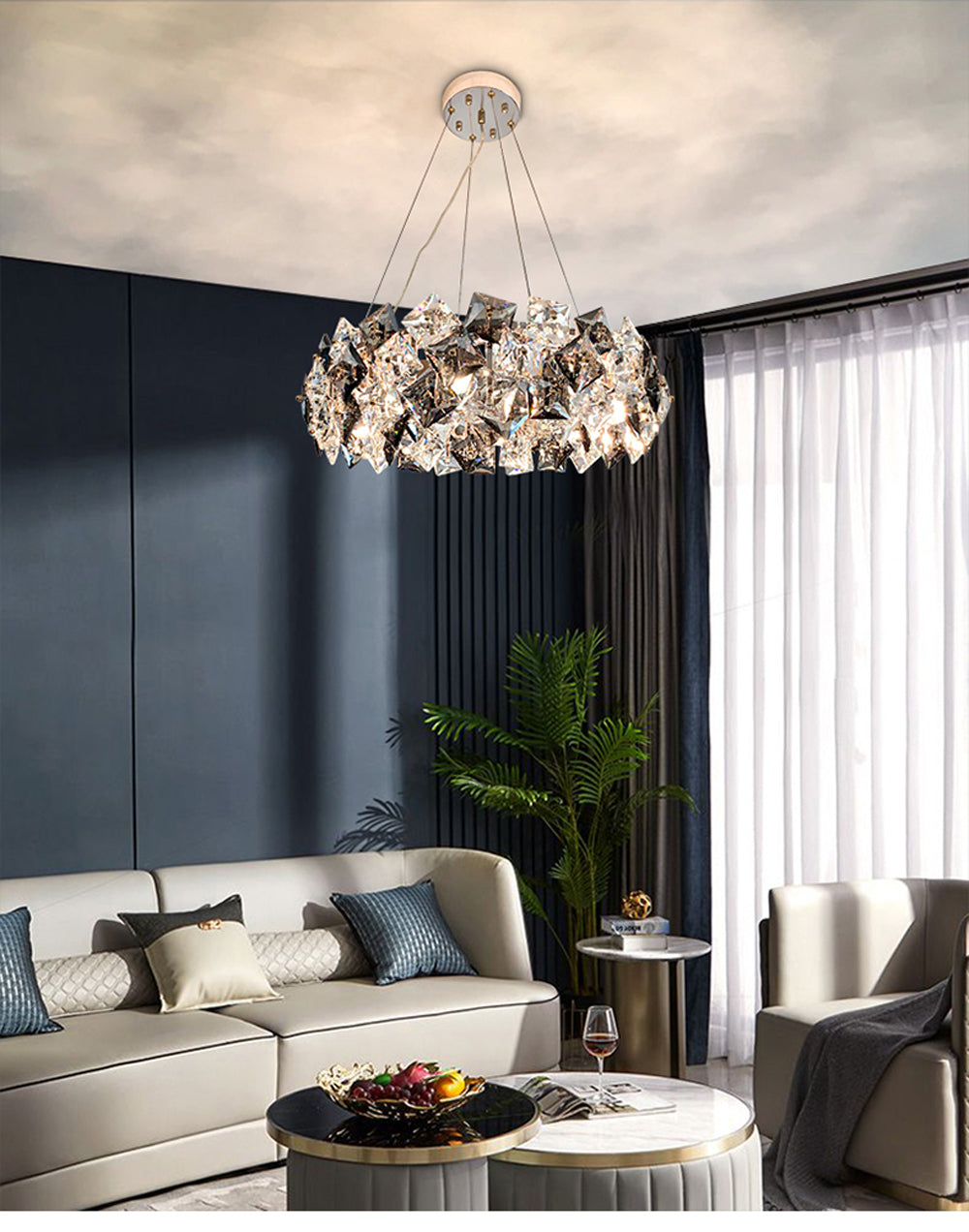 Dandelion Round Crystal Special Modern Chandelier