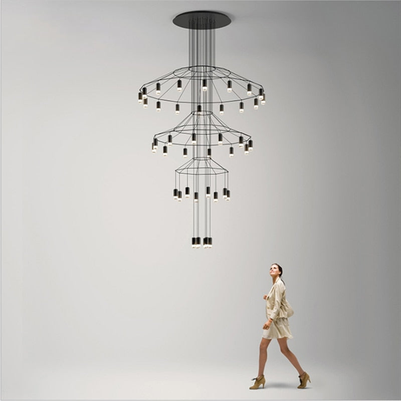 Postmodern Long Chandelier