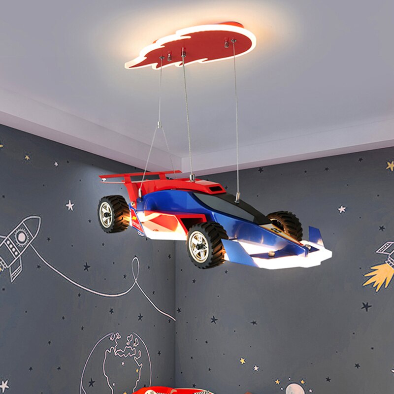 Kids Bedroom Decorative Race Car Chandelier