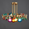 Colorful Modern Crystal Chandelier For Living And Dining Room