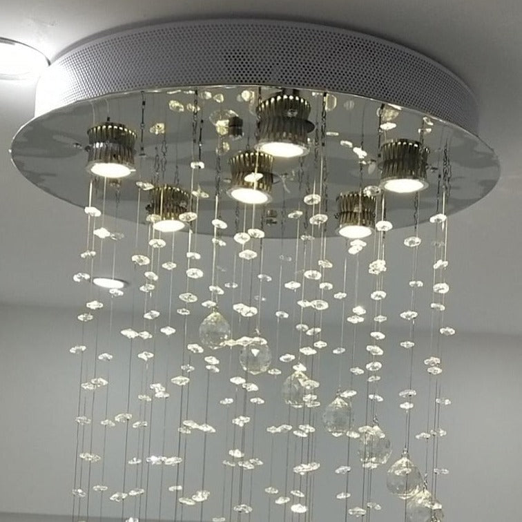 LED Spiral Crystal Chandelier