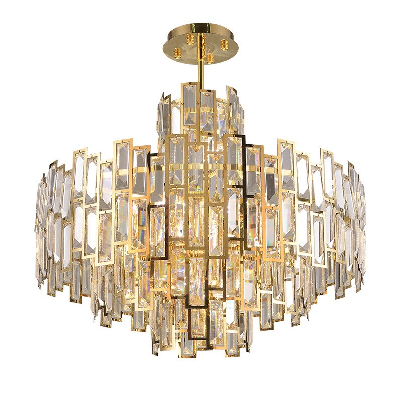 Round Gold Crystal Desinger Chandelier