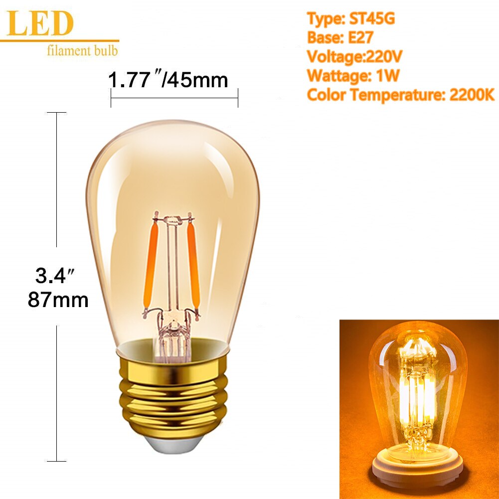 Retro LED Spiral Filament Light Bulb