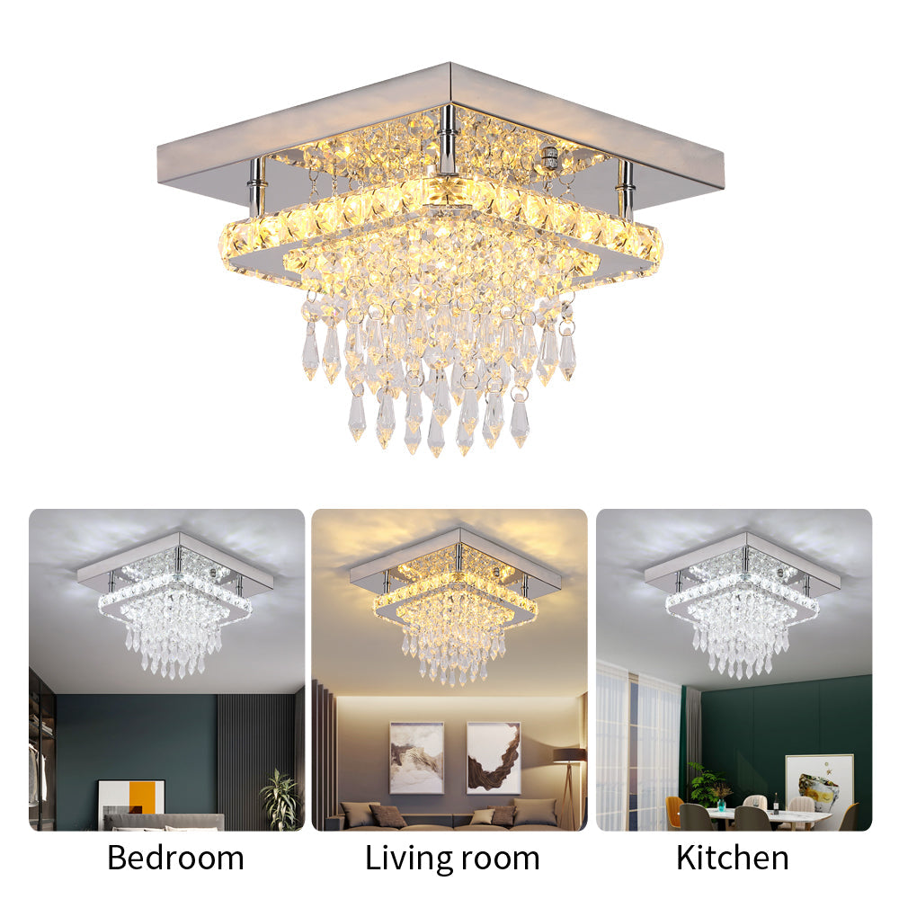 Modern Square Raindrop Ceiling Chandelier