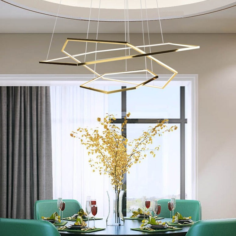 New Post-Modern Luxury Gold Chandelier