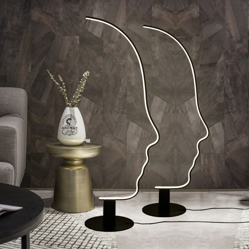 Creative Personality Face Art Vertical Floor Lamp