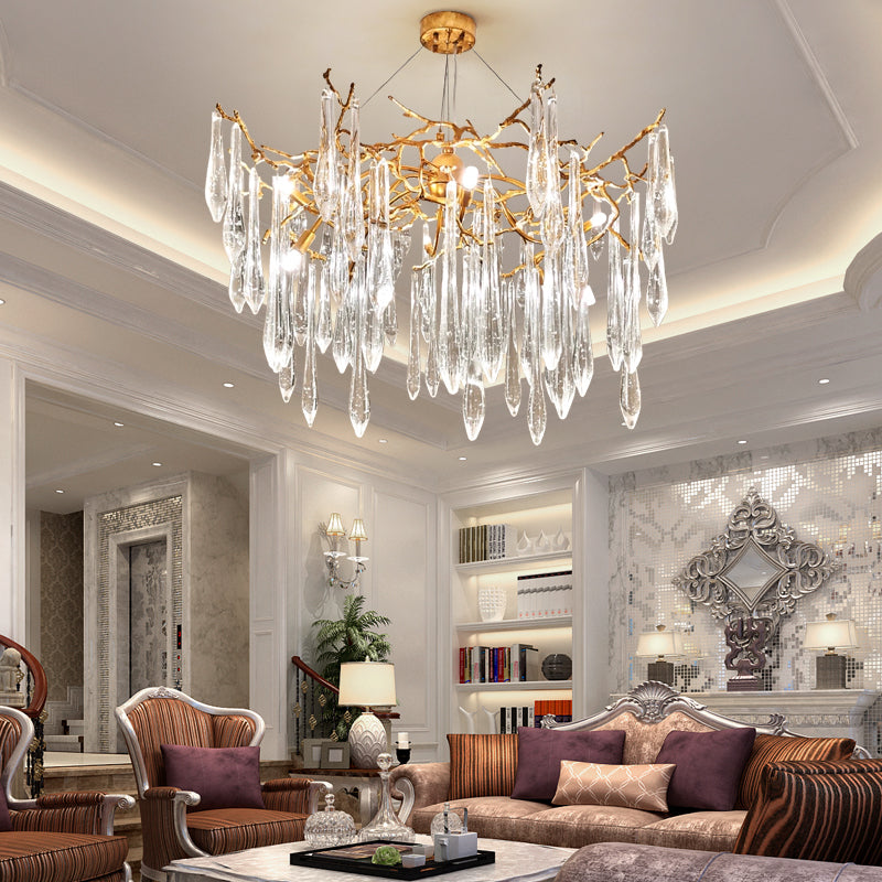 Luxury Living Room Crystal Lamp Villa Designer