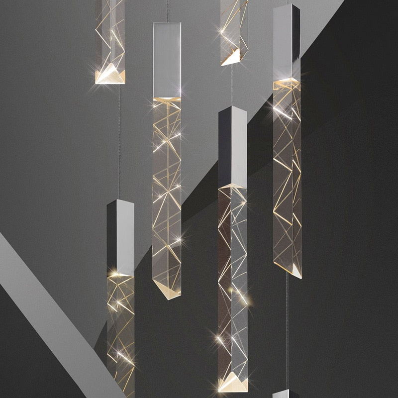 Rectangle Loft LED Chandelier