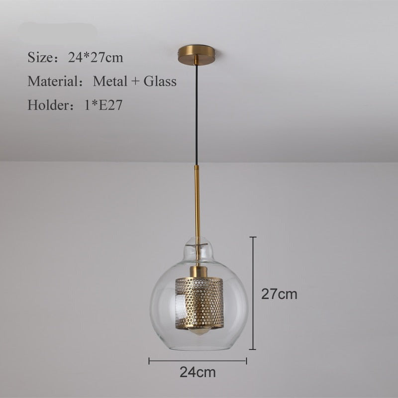 Loft Modern Pendant Light Glass Ball