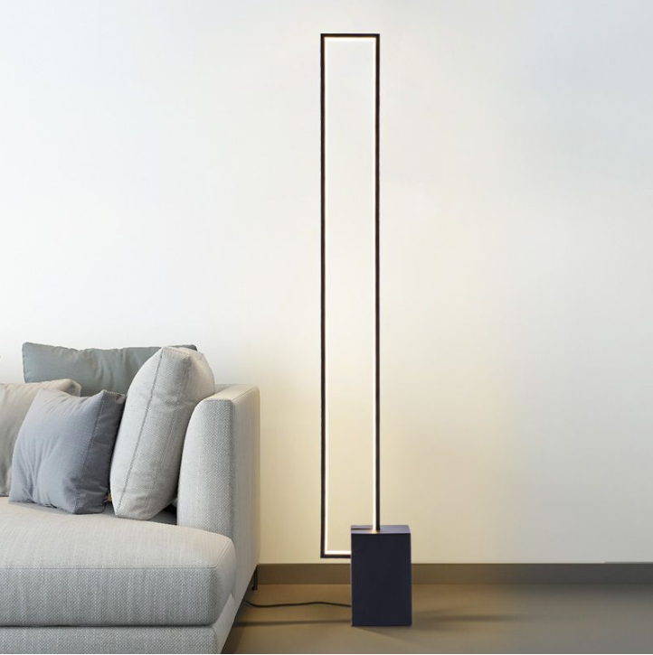 Nordic Standing Contemporary Smart Square Led Strip Floor Lamp