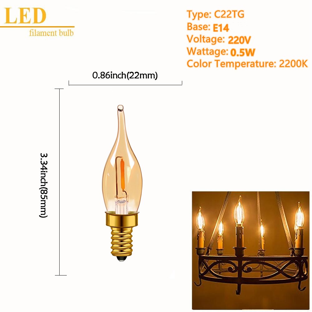 Retro LED Spiral Filament Light Bulb