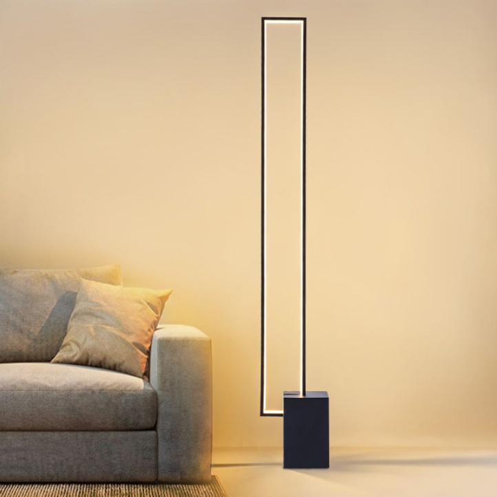 Nordic Standing Contemporary Smart Square Led Strip Floor Lamp