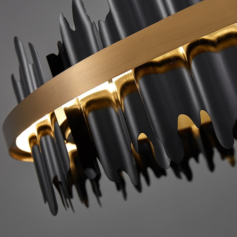 Modern LED Black Chandelier