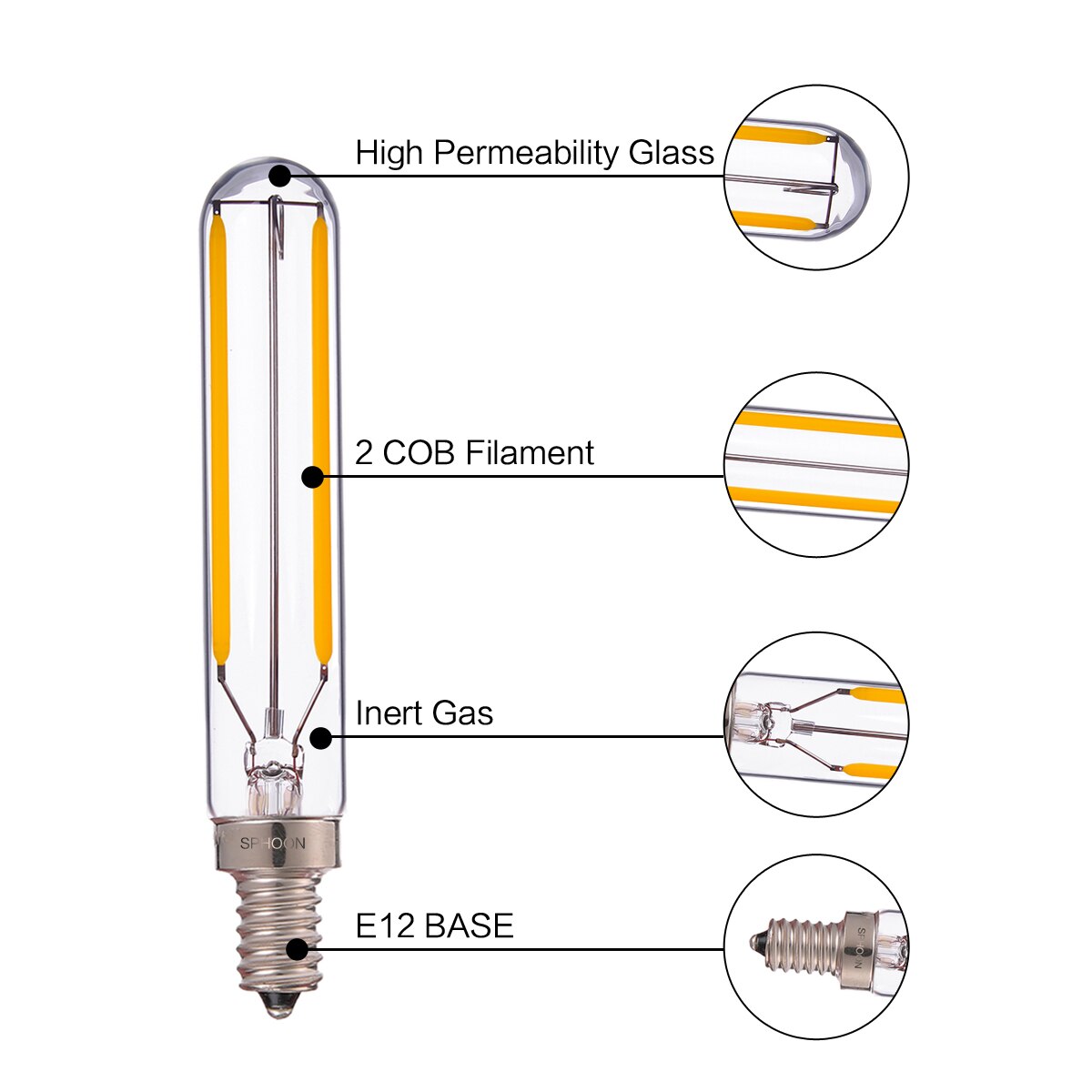 6 Pack Edison Filament Bulbs