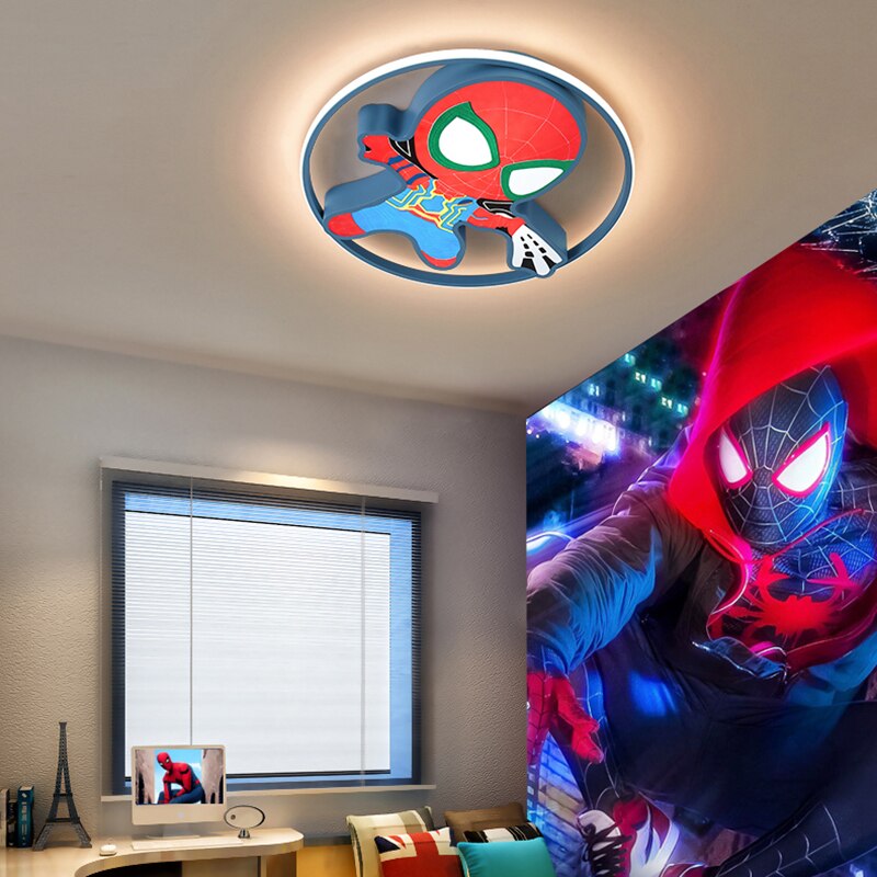 Nordic SpiderMan Figure Kids Bedroom Ceiling Light