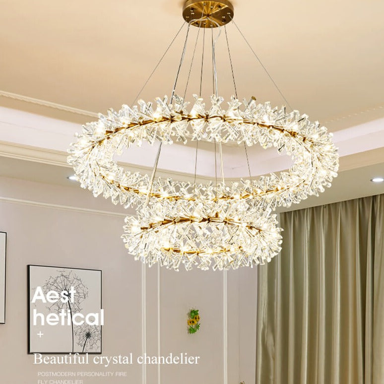 New Luxury Crystal Flower Chandelier