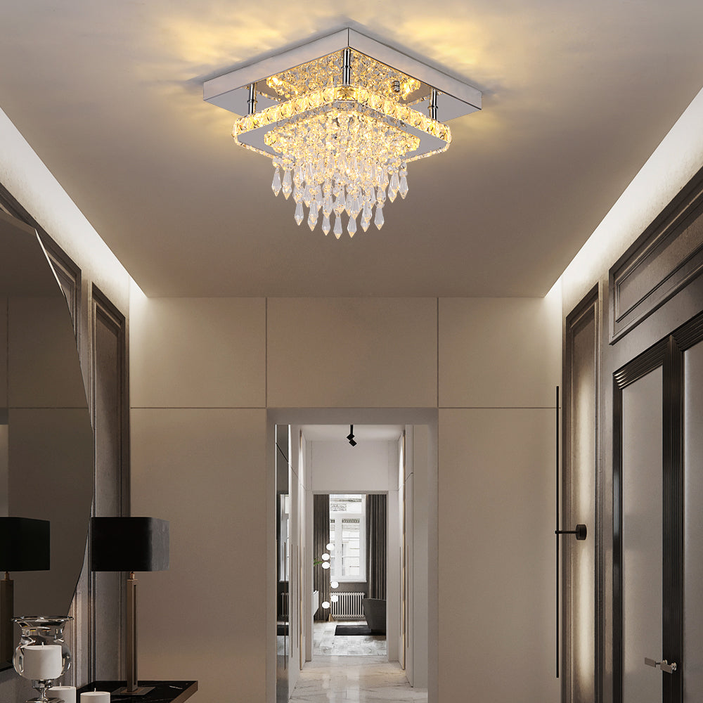 Modern Square Raindrop Ceiling Chandelier