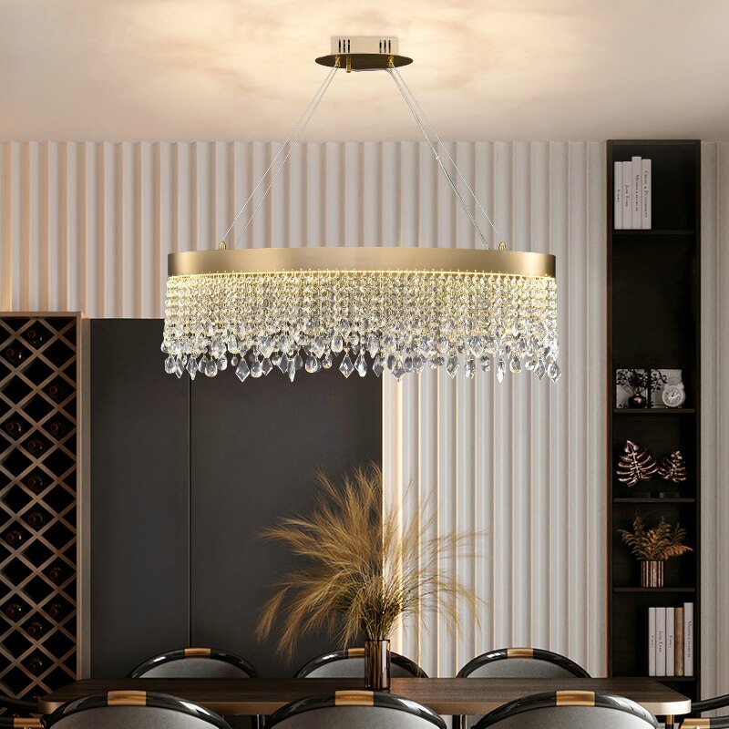 Luxury Crystal Hanging Light Round Chandelier