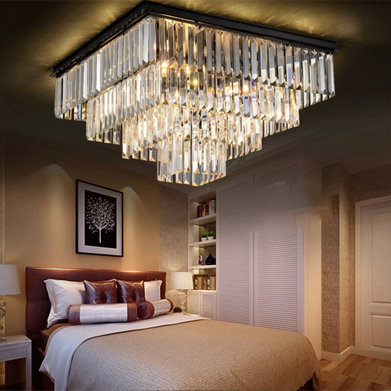 Elegant Crystal Pyramid Shaped Chandelier