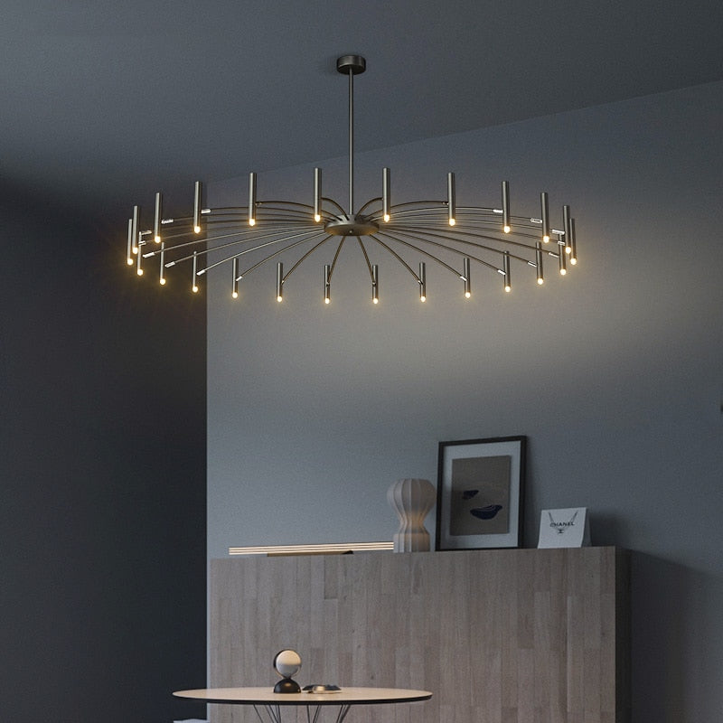 Bent and Adjustable Led Chandelier