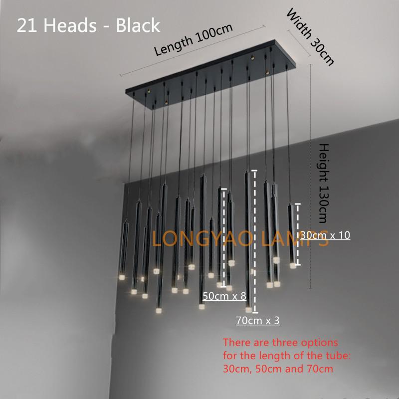 Modern Tube Combination Chandelier