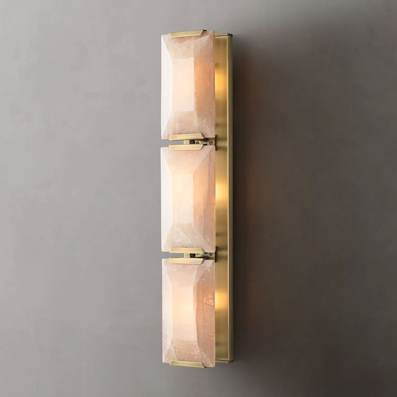 Jean Harlow Calcite Triple Wall Sconce