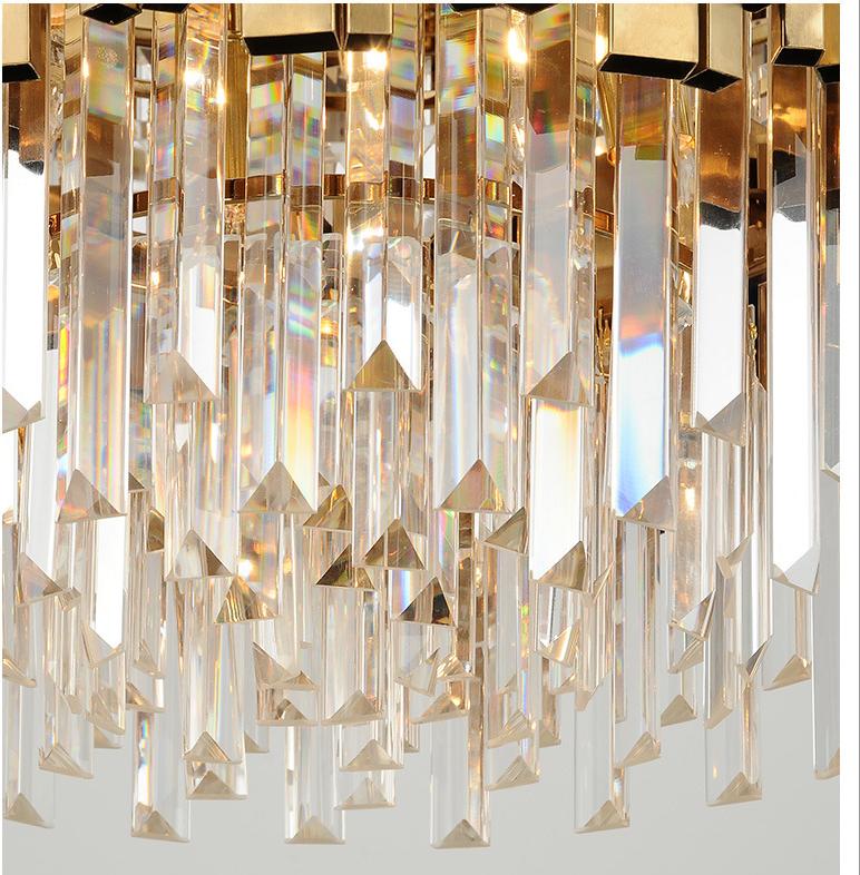 Modern Stainless Steel Luxury Crystal Chandelier