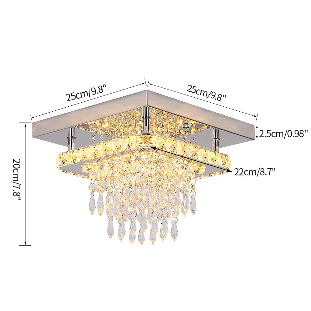 Modern Square Raindrop Ceiling Chandelier