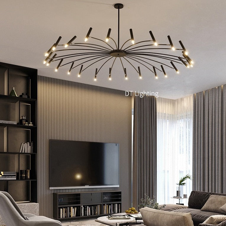 Bent and Adjustable Led Chandelier