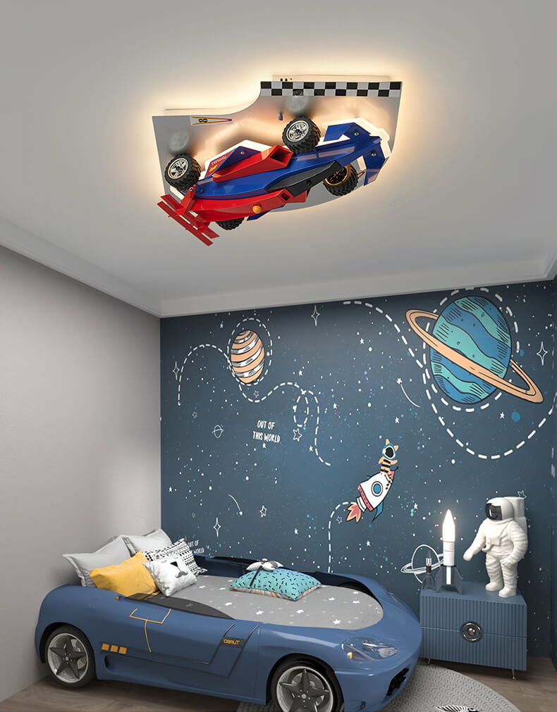 Kids Bedroom Decorative Race Car Chandelier