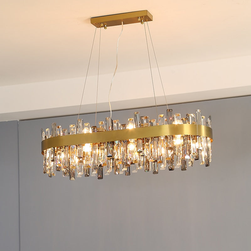 Crystal Oval Designer Chandelier