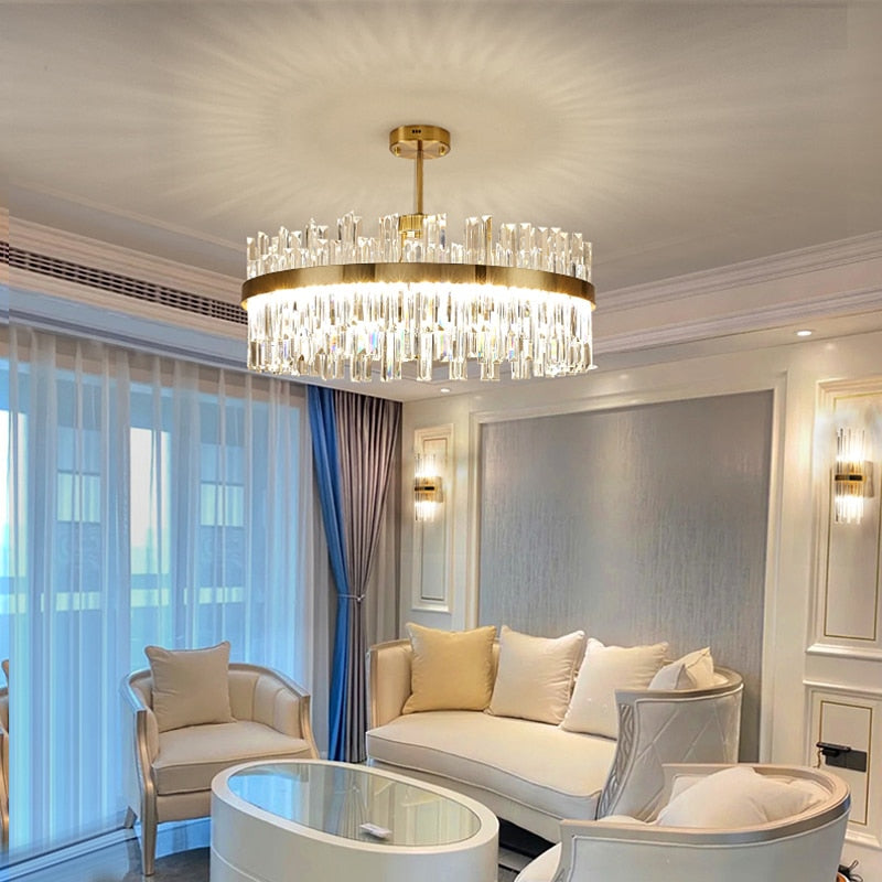 Modern Gold Luxury Crystal Chandelier