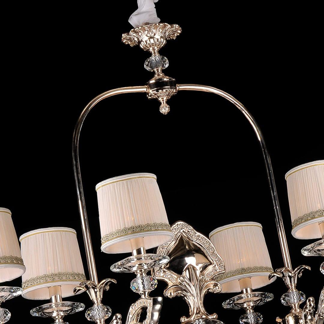 AmPremiumHomean Classic Design Fabric Copper Chandelier