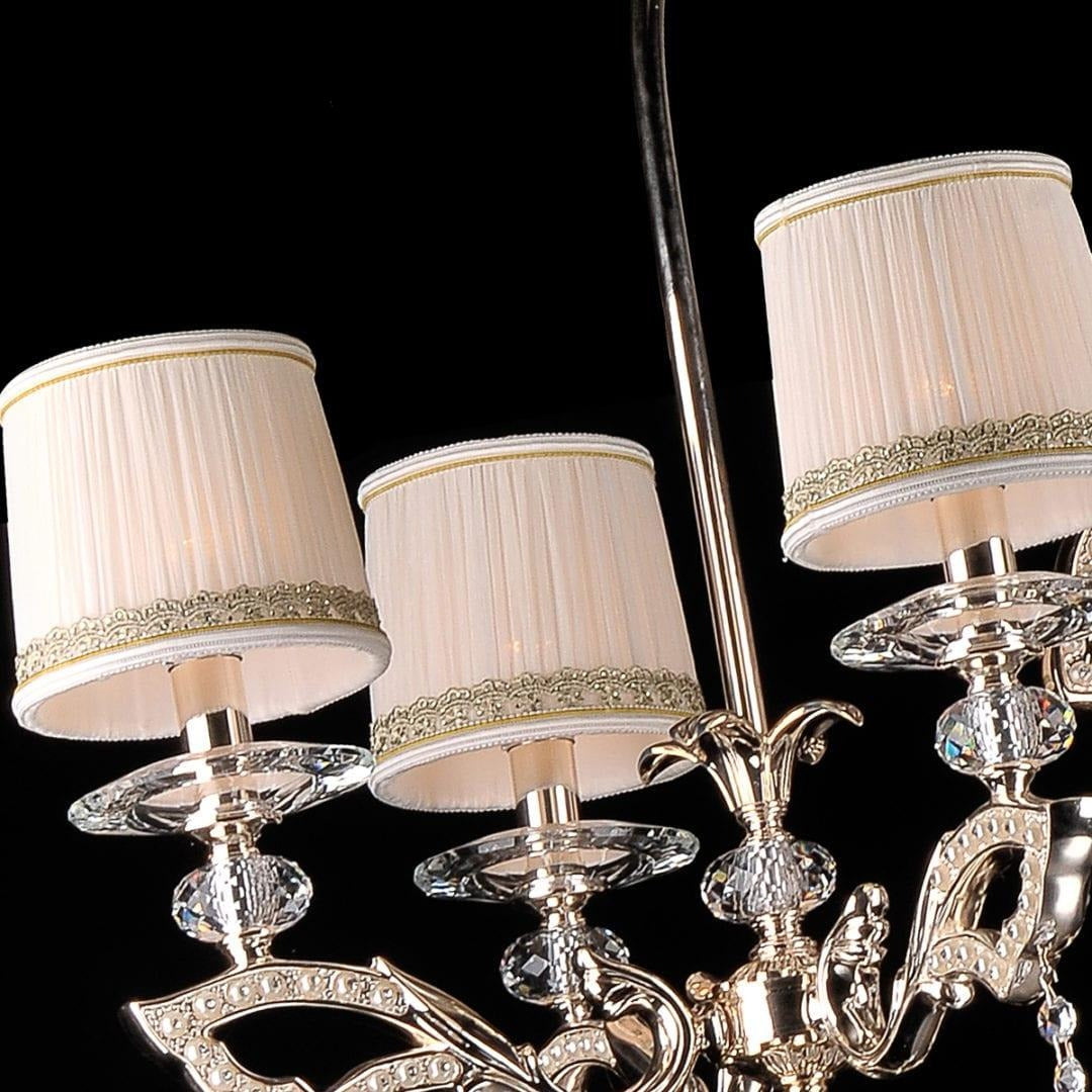 AmPremiumHomean Classic Design Fabric Copper Chandelier.