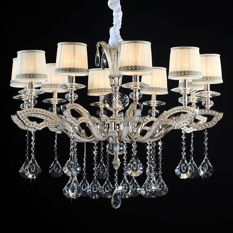 AmPremiumHomean Classic Design Fabric Copper Chandelier W37"